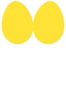 logo vertical amarillo y blanco